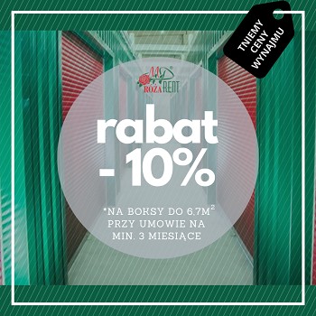 Tniemy ceny wynajmu! -10% na cztery rozmiary boksów